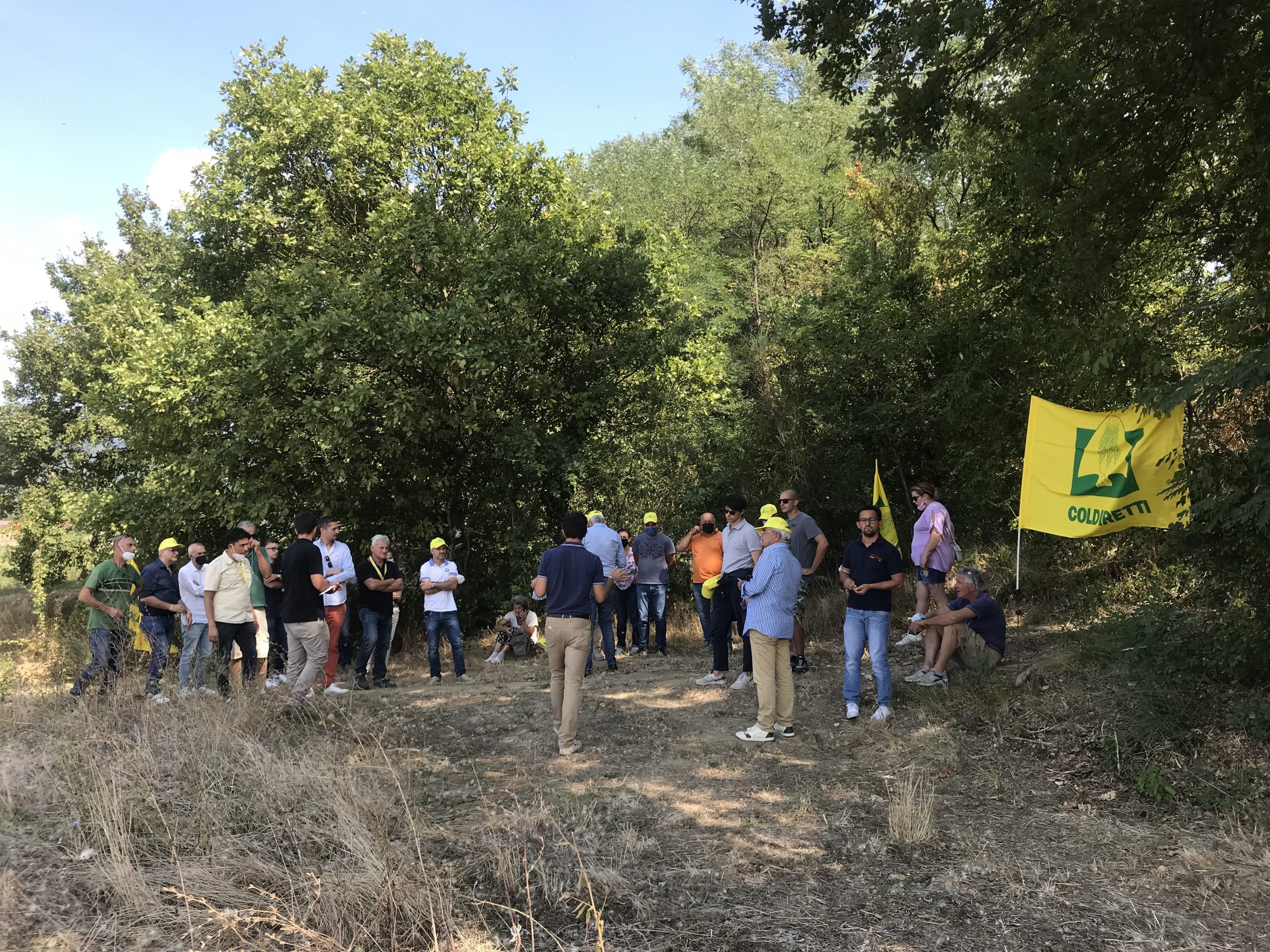 Gli imprenditori agricoli in visita ai campi di cardo